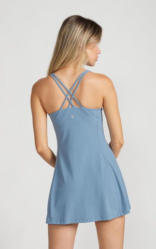 On The Go Dress in Blue Shadow