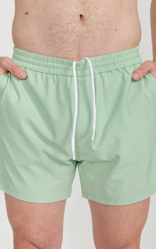 Crossover Swim Short  (With Liner) - Cameo Green