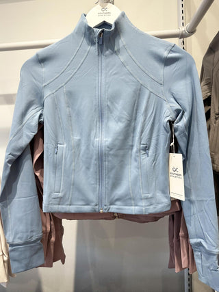 SA Cropped Contour Jacket in Blue Shadow