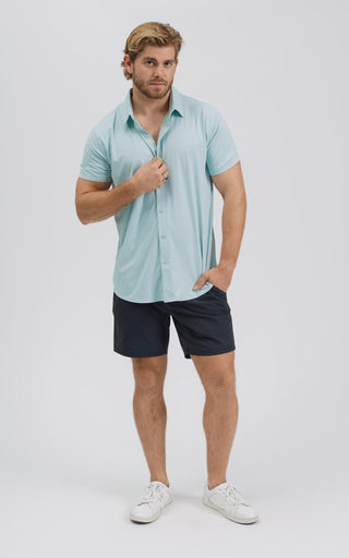 SA Active Button-Up Shirt - Blue Haze