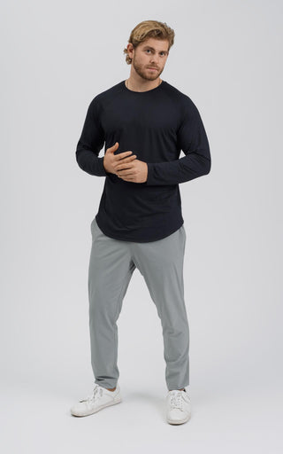 Men's Long Sleeve Lux-Tech Shirt in Black