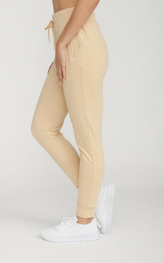 Premium High-Rise Jogger 29" in Almond Buff