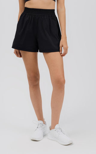 Summit Short High-Rise Woven Stretch - Black