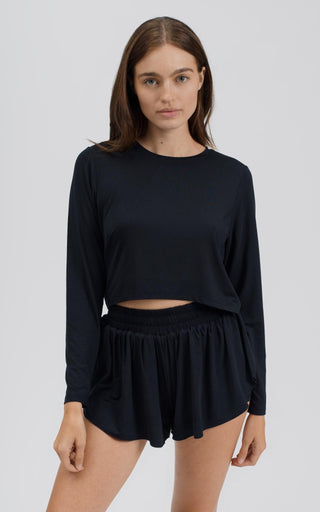 Luv Crop Long Sleeve - Black