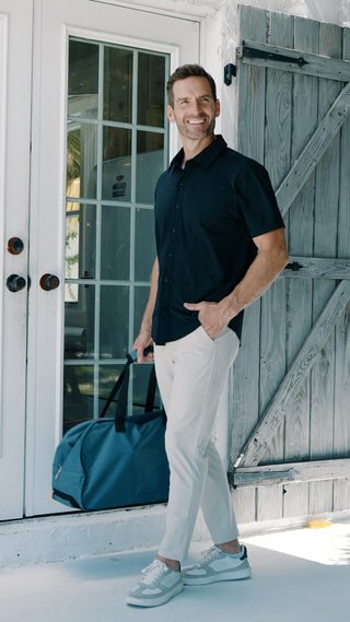 SA Active Button-Up Shirt - Black