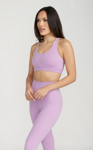 Beyond V2 Sports Bra in Crocus Petal