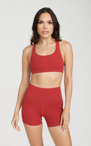 Y-Not Sports Bra in Red Dahlia