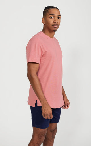 Men's Pima Split-Hem Tee in Rose