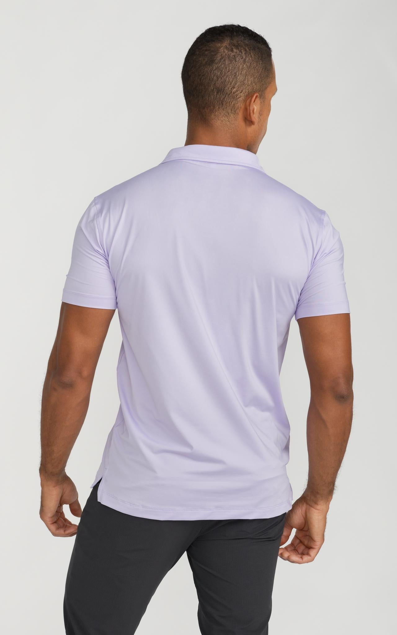 Men's Cooling Performance Golf Polo Shirt Purple