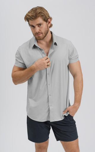 SA Active Button-Up Shirt - Harbor Mist