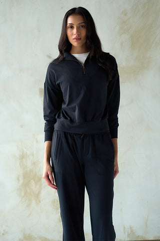 Marlow Half-Zip Jacket - Black