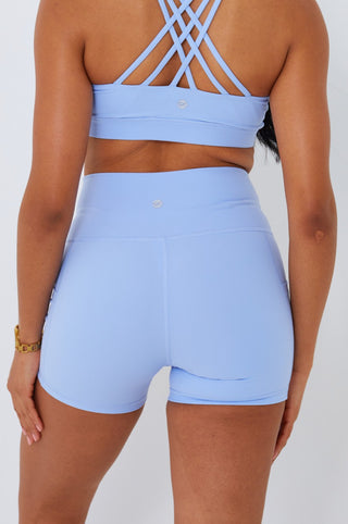 Bliss Biker Short 4" With Pockets in Serenity