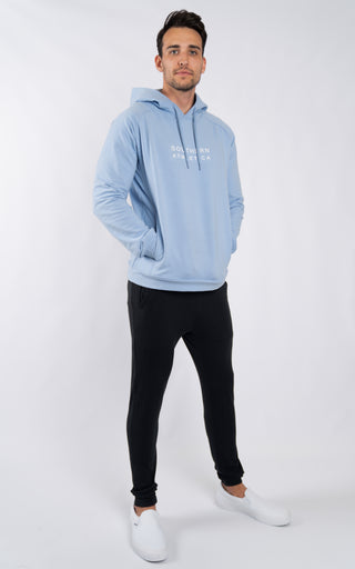 Men's Performance Hoodie in Serenity - Southern Athletica