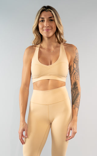 Prominent Sports Bra in Honey Peach