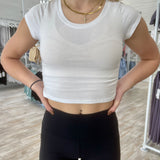 Premium Cropped Tee in White
